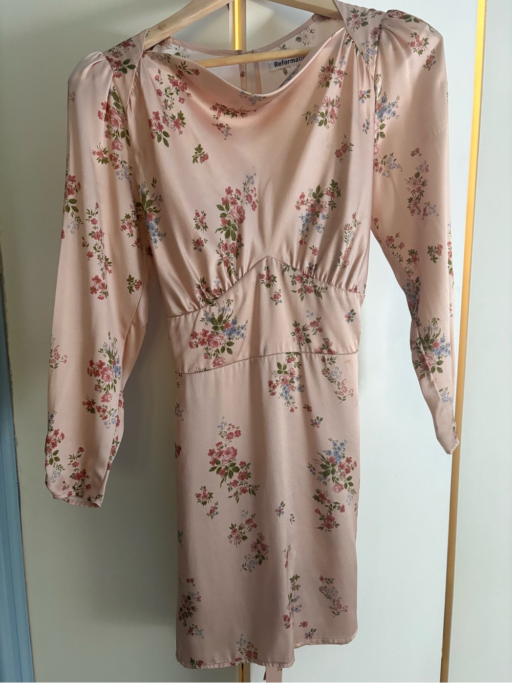 Rudi Reformation Pink Silk Floral Dress